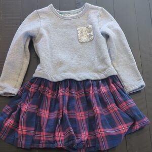 Mini Boden Layered Plaid Dress